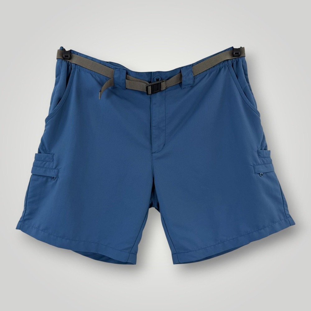 RailRiders Mens 44 Blue Hiking Travel Belted Quick Dry Nylon Shorts